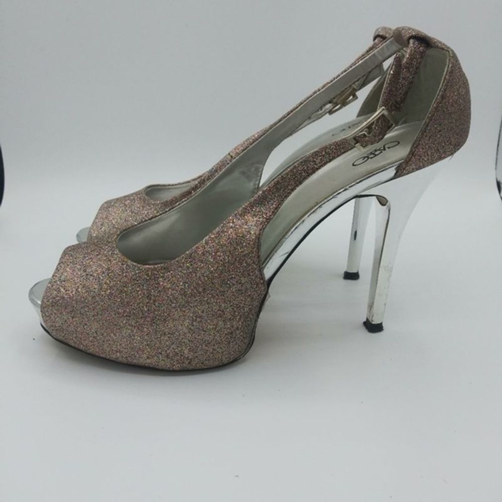 Cato Pink Sparkle Platform Heels